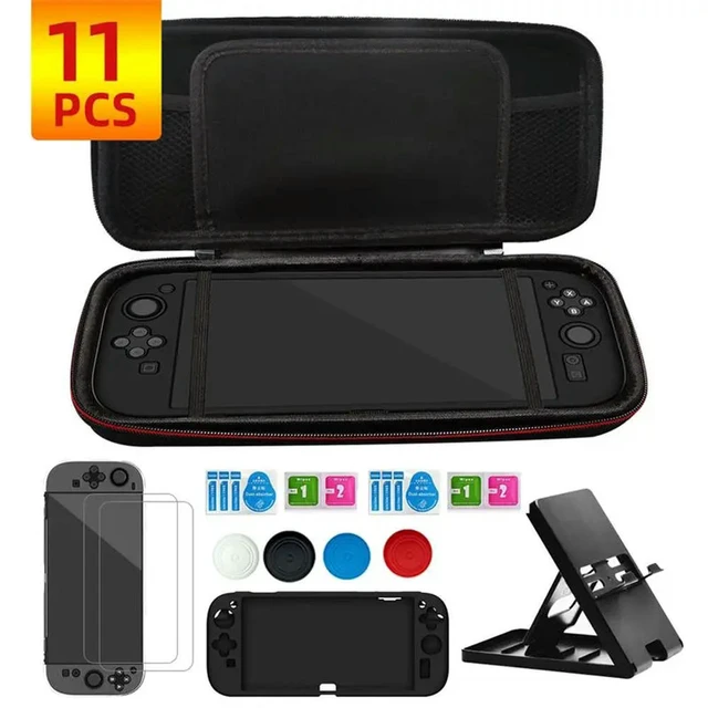Alt view image 2 of 3 - Bag For Switch 2 Accessories Kit For Switch 2 Screen Protector Silocne Case Stand Joystick Cap B