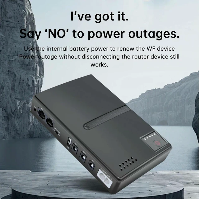 Alt view image 3 of 3 - EU Plug 1018L DC UPS Backup 5V 9V 12V 2A 15V 24V Output Uninterruptible Power Supply 85265V UPS Without