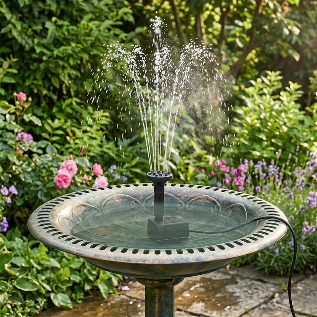 Alt view image 3 of 6 - 3W 5V Solar Water Fountain Pump USB Output Solar Powered Water Fountain Panel Kit High Efficiency for Outdoor Garden DIY Decor