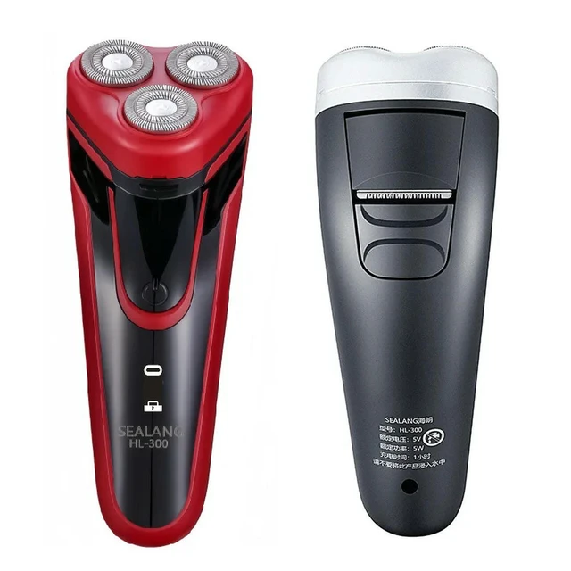 Alt view image 3 of 6 - Electric Shaver Rechargeable Trimmer Removable and Washable Shaving Head for Facial Grooming Travel with Pop-up Trimmer
