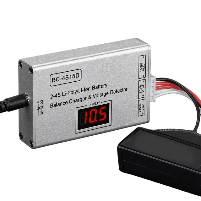 Alt view image 2 of 6 - BC-4S15D for LiPo Balance Charger with Voltage Display Screen RC Balance Charger Lightweight for 2-4S RC Batteries