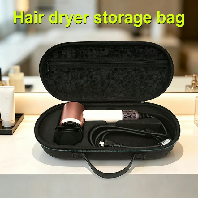 Alt view image 2 of 6 - Hard Carrying Case for Hair Dryer Travel HD19 Adults Outdoors Use EVA Protective Case with Hand Strap and Zipper