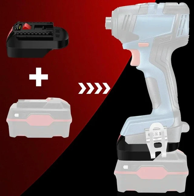 Alt view image 3 of 3 - For Parkside 20V Lithium PAR20BOS Adapter Converter Compatible with For Bosch BAT 18V Li-ion Power Tools