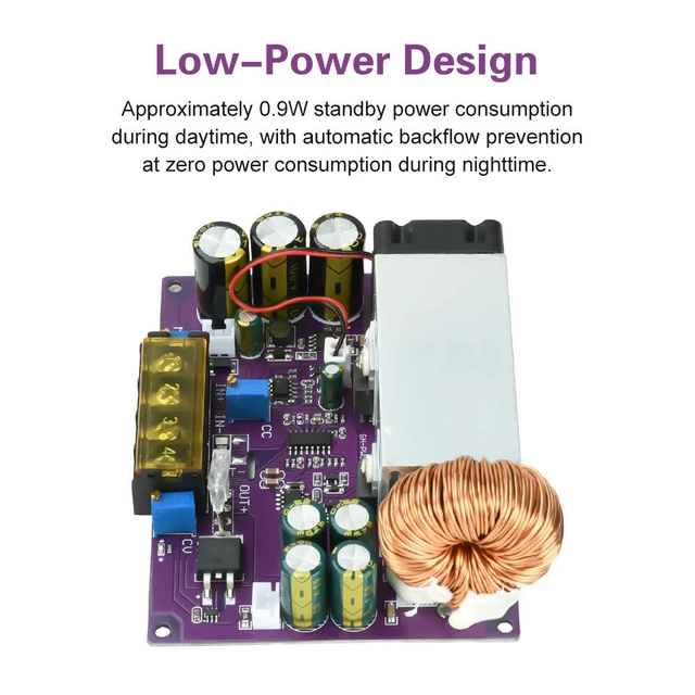 Alt view image 2 of 3 - Universal DC 18-90V 800W Adjustable Step Down Module MPPT Solar Charge Controller For Lithium
