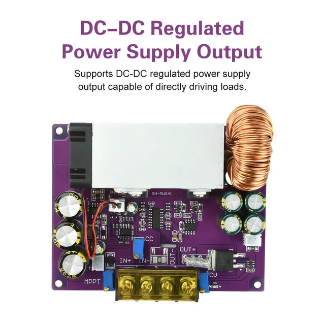 Alt view image 3 of 3 - Universal DC 18-90V 800W Adjustable Step Down Module MPPT Solar Charge Controller For Lithium