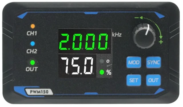 Main image of DC 5-24V Dual Signal Generator Square Pulse Wave Frequency Meter 1Hz-150kHz Output