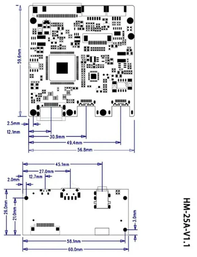 Alt view image 2 of 6 - 2X EDP Display Driver Board 4MM Thin Type-C One-Line 1920X1080px HDMI-Compatible
