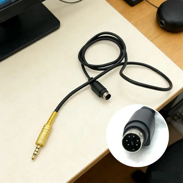 Alt view image 2 of 6 - 1M FT-857/-817/-991 Radio Connection Cable Mini DIN 6 To 3.5mm Stereo Jack Cable Fit for YAESU FT-891/857/817/991/450D