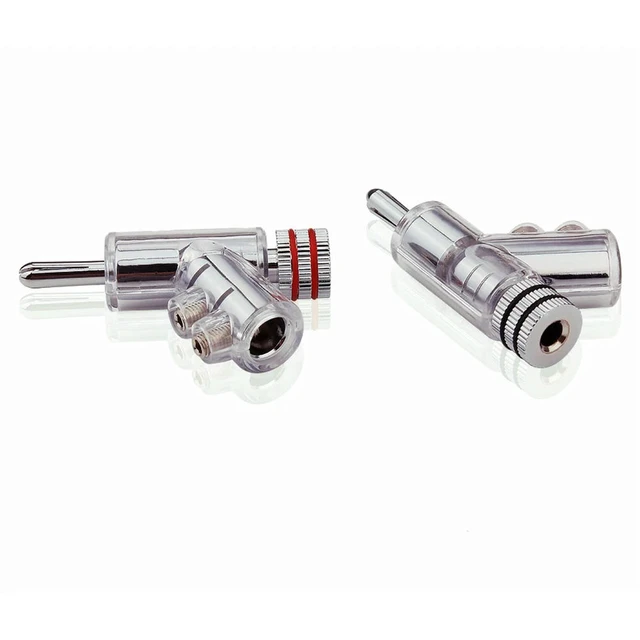 Alt view image 2 of 3 - 4 Pieces Of Ba1403 Speaker Cable Banana Plug Connector Speaker Cable Banana Head Speaker Amplifier Banana Plug
