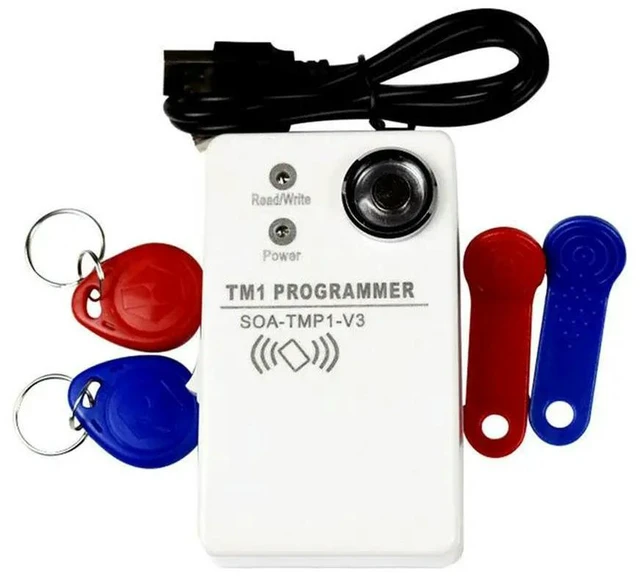 Alt view image 2 of 6 - TM1 RFID Copier Duplicator Handheld RW1990 TM1990 TM1990B Ibutton DS-1990A 125Khz EM4305 T5577 EM4100 TM Card Reader