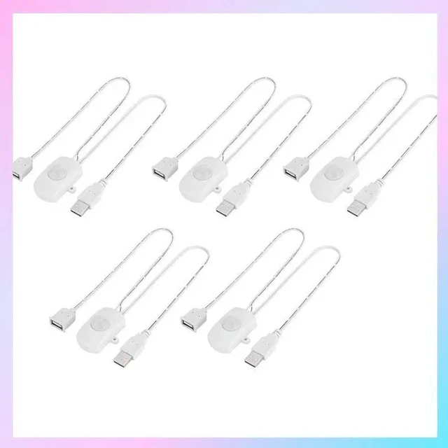 Main image of 5 Pcs Infrared Motion Detector Sensor Switch DC 5V/12V/24V USB PIR For LED Light Strip ligent Body Motion Sensor White