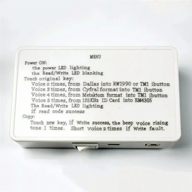 Alt view image 3 of 6 - TM1 RFID Copier Duplicator Handheld RW1990 TM1990 TM1990B Ibutton DS-1990A 125Khz EM4305 T5577 EM4100 TM Card Reader
