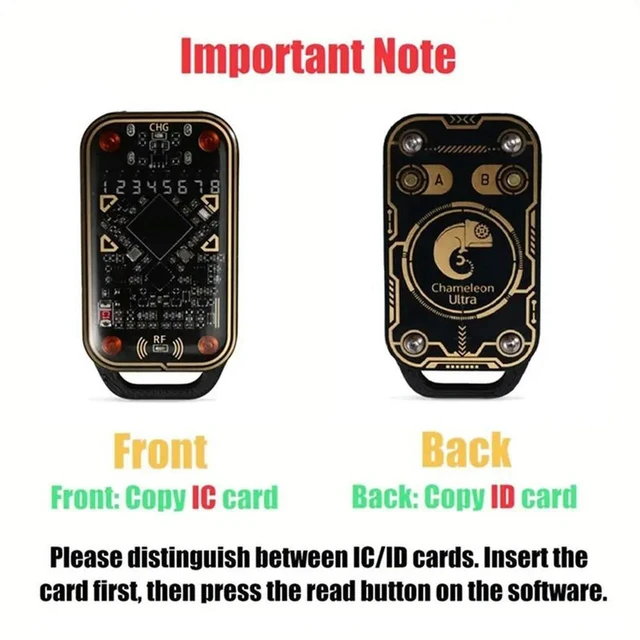 Alt view image 3 of 3 - Chameleon Ultra V3.0 RFID Card Emulator Reader 125Khz 13.56Mhz ID IC Card Tag Copyer +6PCS UID/CUID Keychain
