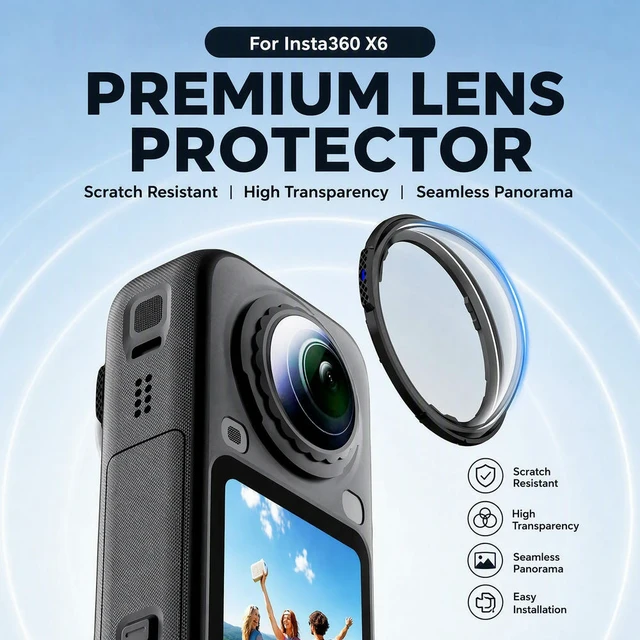 Alt view image 3 of 3 - For X6 Anti-Dust Lens Protective Glass 10H Hardness 99% Transmittance UV Protection Twist Lock
