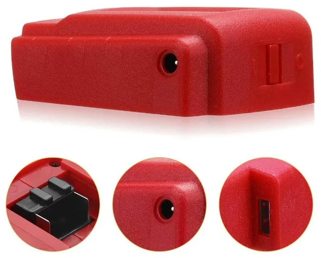Alt view image 3 of 3 - USB Charger Adapter Multi-function Power Adapter Converter Compatible for Milwaukee 14.418V Lithium Batteries Tool Accessories