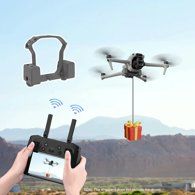 Alt view image 2 of 6 - For Air 3/3S LED Control Airdrop System Load 500g Capacity Servo Dropper Attachment for Gift Deliver/Life Rescue Accessory