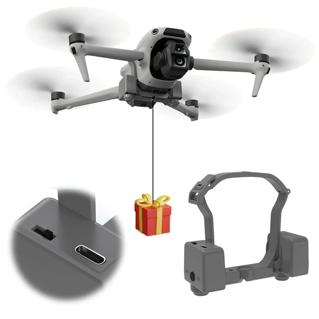 Alt view image 3 of 6 - For Air 3/3S LED Control Airdrop System Load 500g Capacity Servo Dropper Attachment for Gift Deliver/Life Rescue Accessory