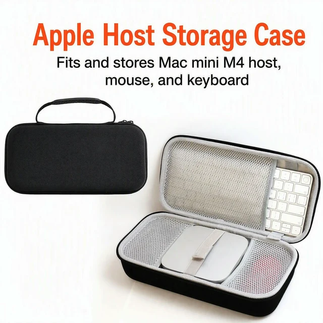 Alt view image 3 of 6 - Travel Hard Shell Case for Mini M4 Oxford Carrying Bag Mouse Keyboard Accessories
