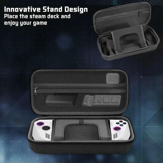 Alt view image 3 of 6 - EVA Hard Carrying Case Waterproof Travel Protective Case with Accessory Pocket Bag for Rog Ally X/Rog Ally