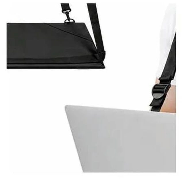 Main image of Walking Laptop Strap Hands-Free Standing Desk Ergonomic Shoulder Harness Adjustable Oxford Cloth Tray 16 Inch