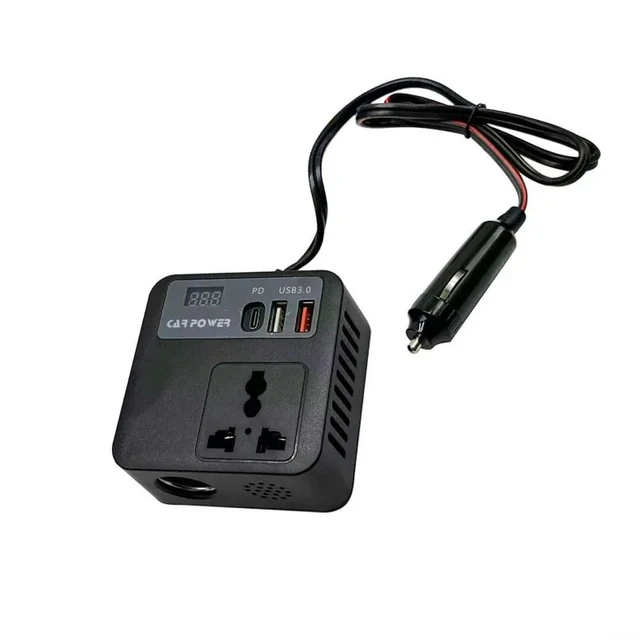 Alt view image 3 of 6 - Car Power Converter Multifunctional Vehicle Power Conversion Board Vehicle Inverter for Truck and All Types of Vehicles