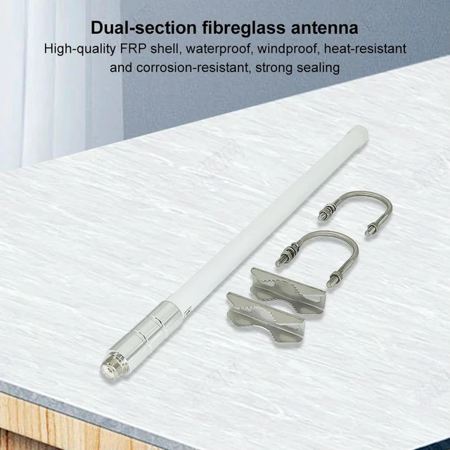 Alt view image 2 of 4 - High Gain Antenna PL259 Female Connector Outdoor Omni Directional Fiberglass Base Antenna Omni Antenna Fiberglass Antenna