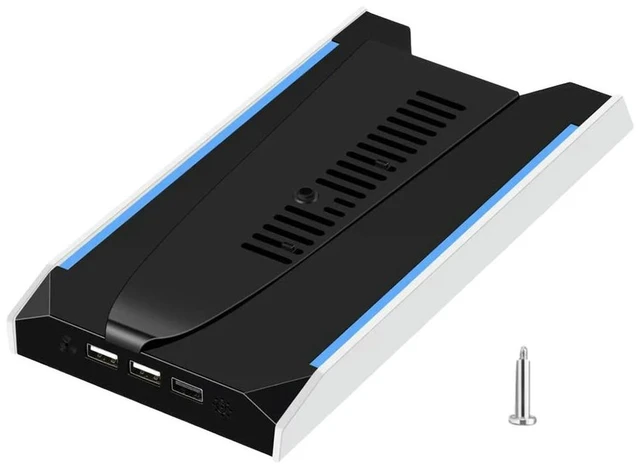 Main image of For PS 5 Slim/PS 5 Pro RGB Game Console Base Bracket W/ 3-Speed Cooling Fan Console Host Stand Vertical Holder Game Accessories