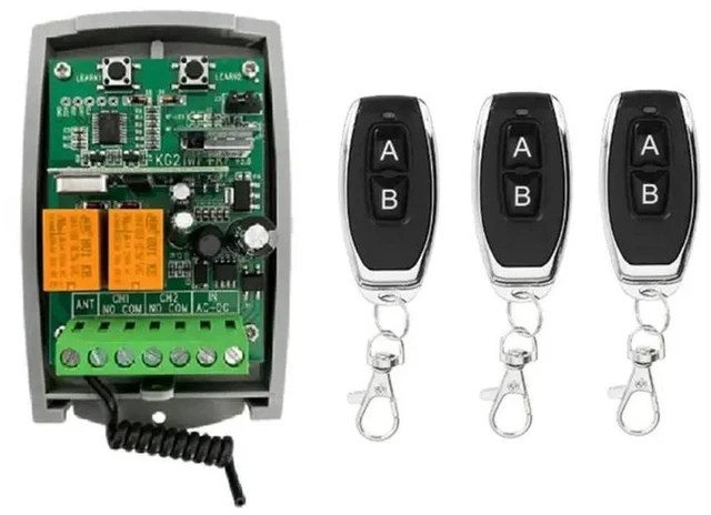 Main image of Garage Door Opener Controller 7-32V 2CH Tuya Receiver 433Mhz Transmitter Remote Control Rolling Code
