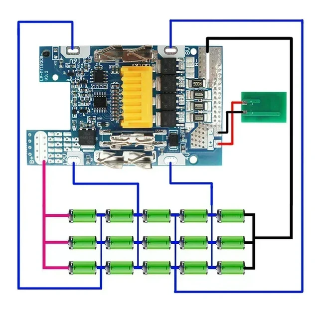 Alt view image 3 of 6 - 15 Cell BL1890 Lithium Protective Case PCB Charging Protection Circuit Board Housing Case for Makita 18V Li-ion