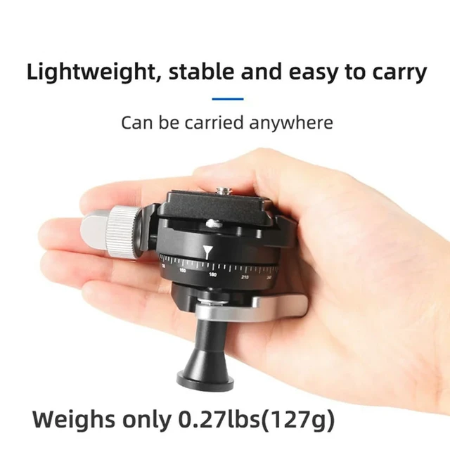 Alt view image 2 of 6 - Mini Panning Ball Head SLR Camera Photography Aluminum Alloy Spherical Panoramic Mini Pan Tilt With Quick Release Plate Dur
