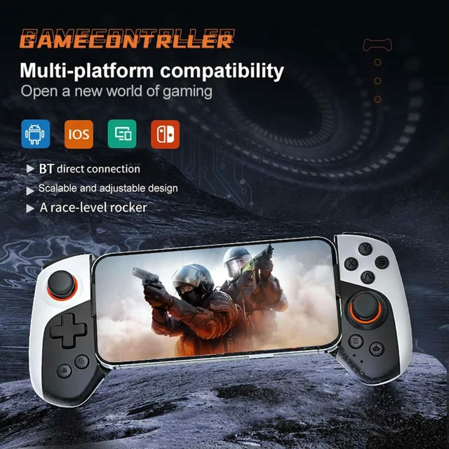 Alt view image 2 of 6 - Phone Controller Joystick Bluetooth-Compatible5.3 Turbo/Back Button/Vibration Macro Function for Android iOS Switch PC