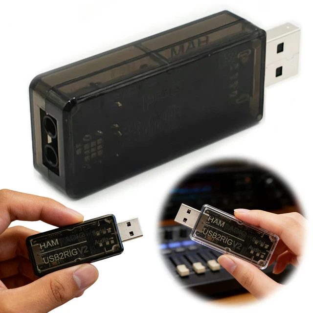 Alt view image 3 of 3 - USB2RIG V2 USB Audio Adapters Supporting PTT Control Sounding Card Interface Amateur Radio Adapter for Multiple Radios Brands