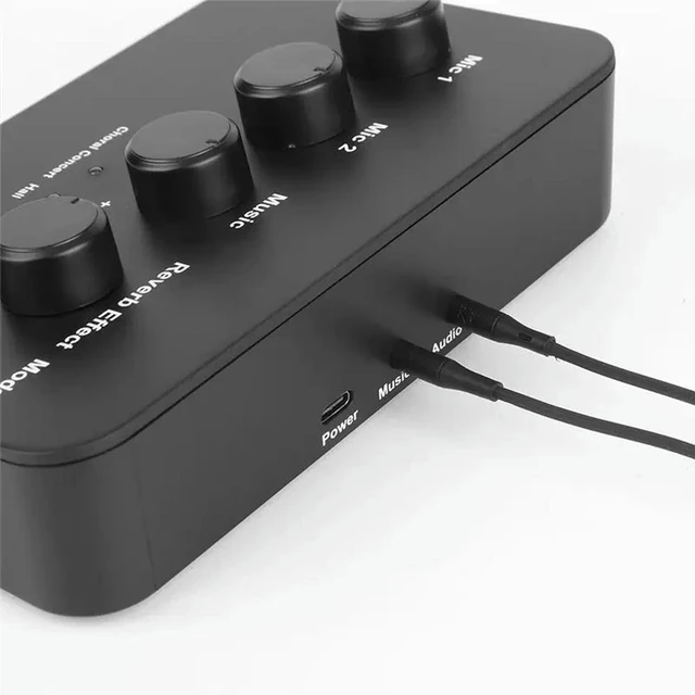 Alt view image 3 of 3 - Digital Audio Sound Machine AUX IN/OUT BT Connection Dual Mic Inputs Karaoke Sound Mixer For Karaoke TV PC Speaker