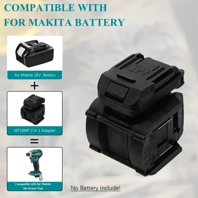 Alt view image 3 of 3 - For Makita 18V Lithium Batteries 2-in-1 Adapter Converter Compatible with For Makita 18V Li-ion Power Tool Drill
