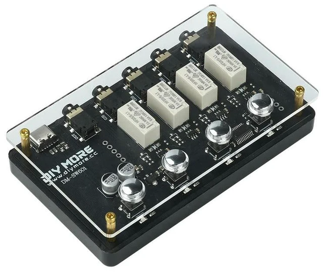 Main image of DC 5V AUX Audio Switcher 4 In1 Out Multi Channel Audio Input Type C DM-SW601 Audio Module 3.5mm