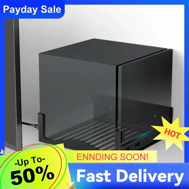 Main image of For Steam Machine Wall Mount Bracket l Gaming Console Holder Ventilated Open Frame Anti-drop Space Saving Stand