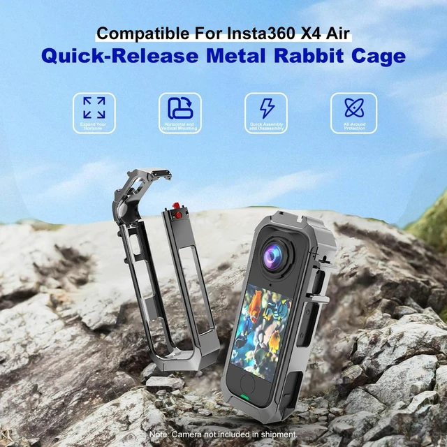 Alt view image 2 of 3 - Rabbit Cage Magnetic Quick Release Protective Frame with 1/4 Threads Cold Shoe Mount for X4 Air Camera Accessories