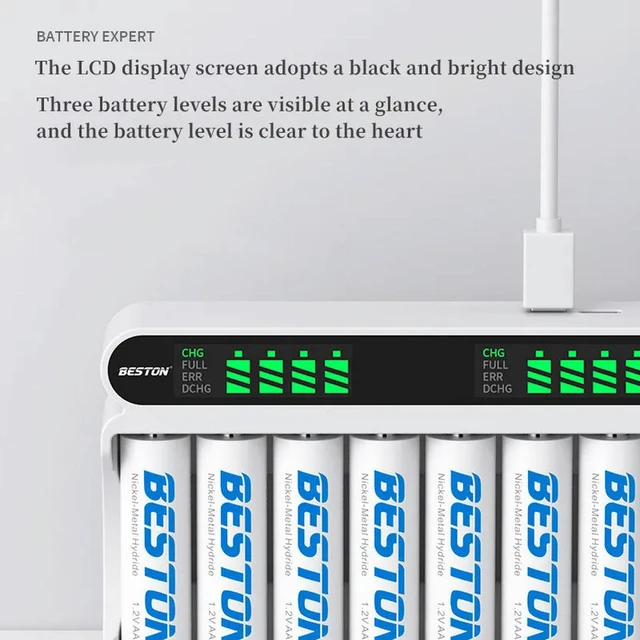 Alt view image 3 of 3 - 12 Slot LCD Display Fast Charger Multiple Protection For AA AAA 1.2V NiMH Charger