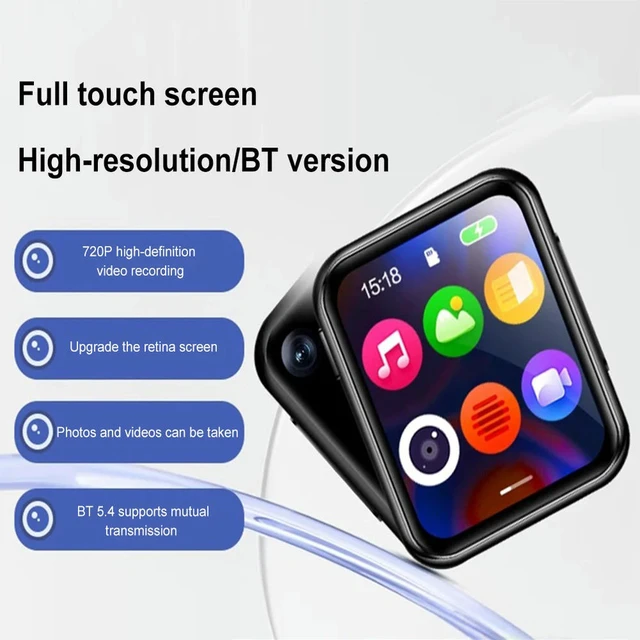 Alt view image 2 of 3 - MP3 Player BT 5.4 Touch Screen Music Player Built-in Speaker Recorder Camera Player for Sports/Running/Cycling/Exercise