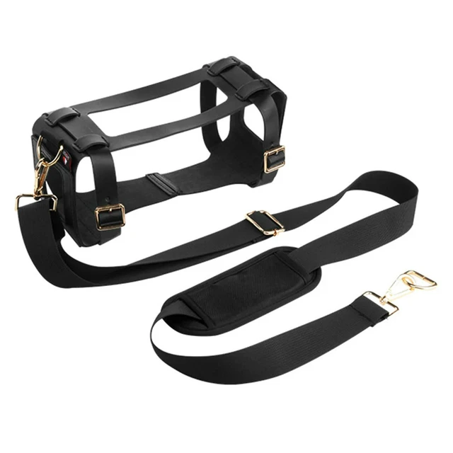 Alt view image 2 of 6 - PU Protective Cover with Adjustable Shoulder Strap Travel Protective Cover Case for Marshall Middleton BT Speaker