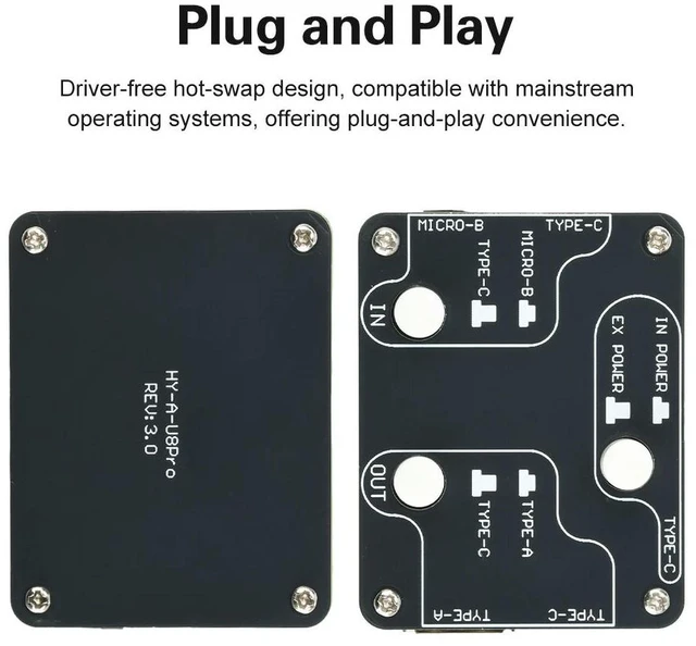 Alt view image 2 of 6 - U8Pro USB 2.0 Isolator Black USB High-Speed Isolator Isolation Module 480Mbps Audio Noise Reduction Filter