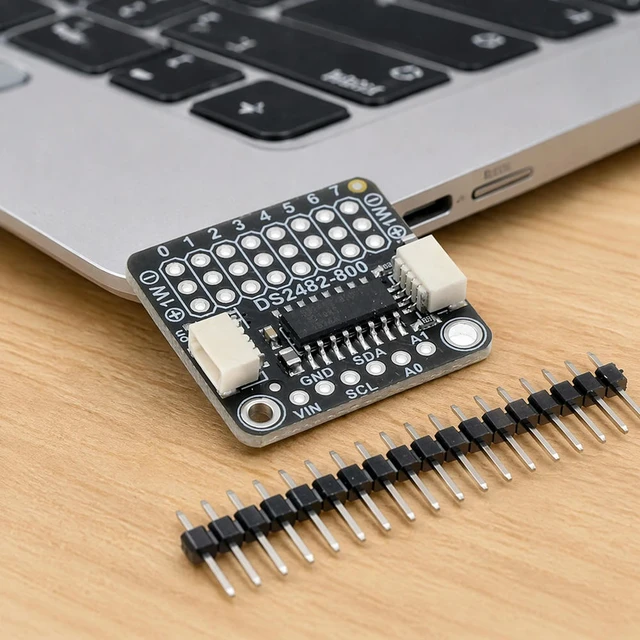 Alt view image 3 of 6 - DS2482S-800 I2C to 1-Wire Module 8-Channel STEMMA QT Qwiic Wide Temp CircuitPython Support