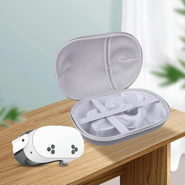 Alt view image 3 of 3 - Hard Travel Case Protective Carry Bag Anti-fall with Mesh Pocket for Quest 3S VR Headset and Accessories