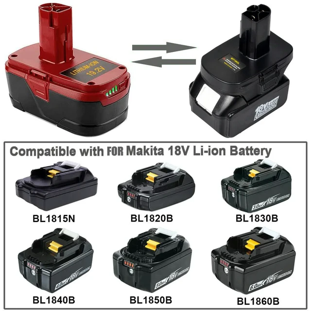Alt view image 2 of 6 - For Makita 18V LXT Lithium Batteries MT18GL Adapter Compatible with For Craftsman 19.2V Ni-MH Lithium Power Tool