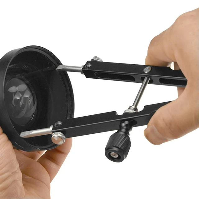 Alt view image 3 of 3 - V Shaped Lens Opener Tool Kit 16-100mm Opening with 3 Types Tips Lens Spanner Wrench for Diameter 37mm-86mm DSLR Camera Lenses