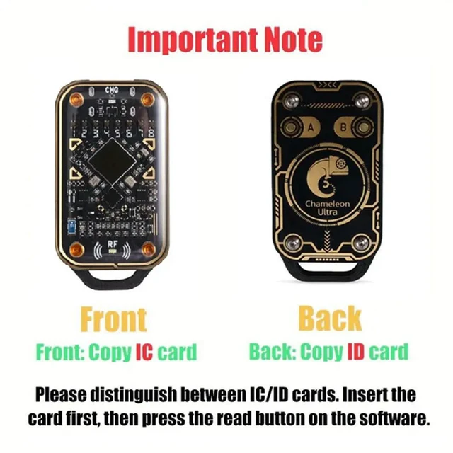 Alt view image 3 of 3 - Card Reader Chameleon V3.0 RFID Chip Emulator NFC Read Write ID IC Card Tag Copyer+ 4XUID Keychain