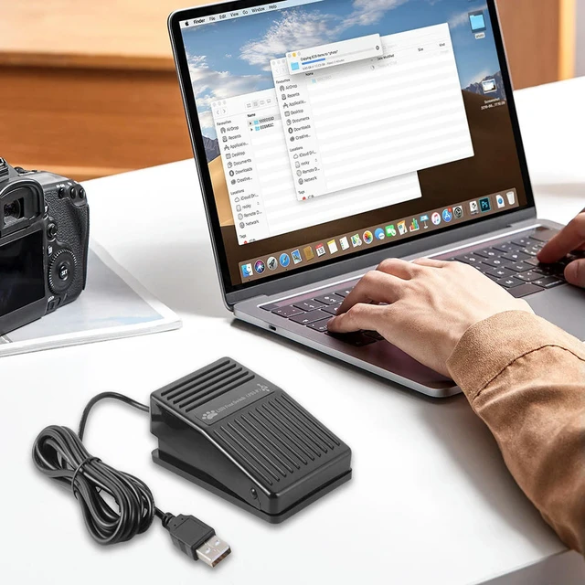 Alt view image 2 of 3 - USB Pre-Program Keyboard Mouse Adapter with 2M Cable USB Foot Pedal Control Switch PC Game Pad for Keyboard Mouse PC Laptop