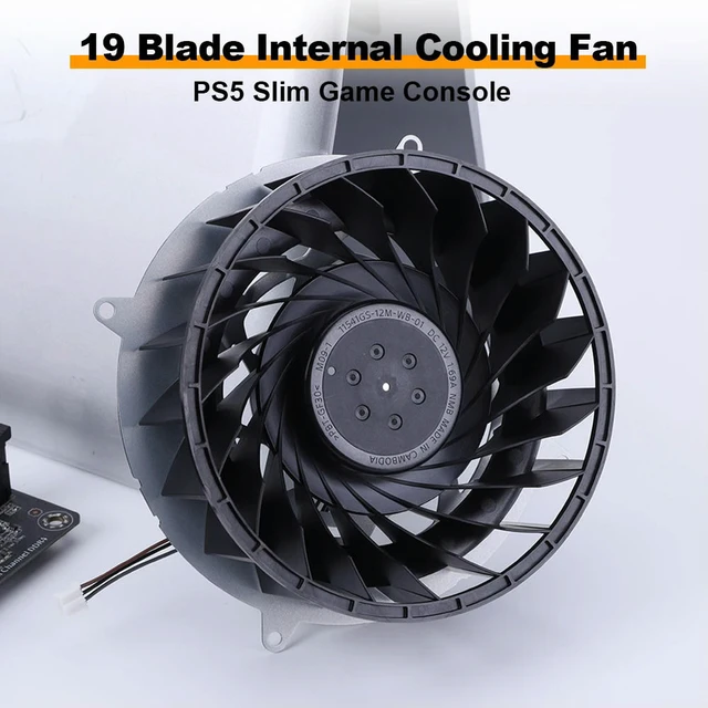Alt view image 2 of 3 - Internal Cooling Fan Repair Part 19 Blades Built-In Cooler Fan Inner Cooler Fan for Slim Console for 5 Slim