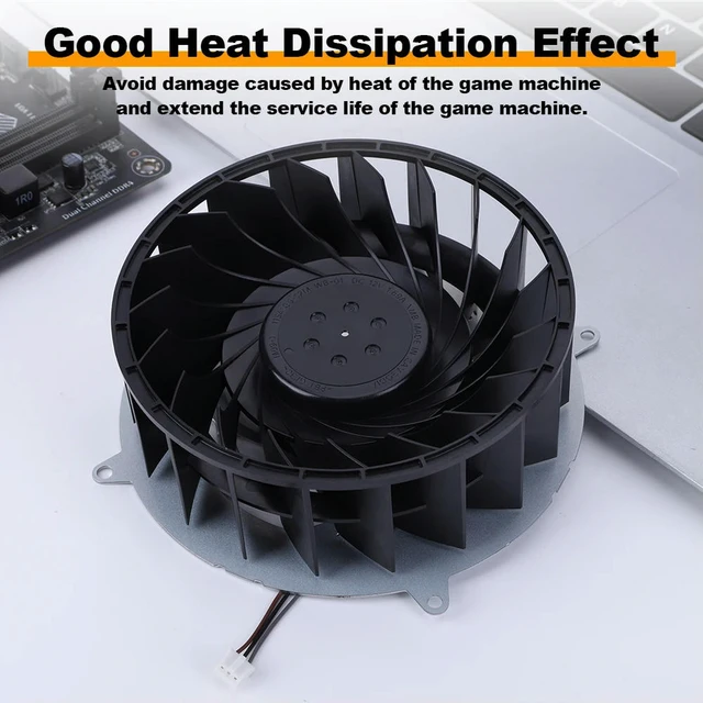Alt view image 3 of 3 - Internal Cooling Fan Repair Part 19 Blades Built-In Cooler Fan Inner Cooler Fan for Slim Console for 5 Slim