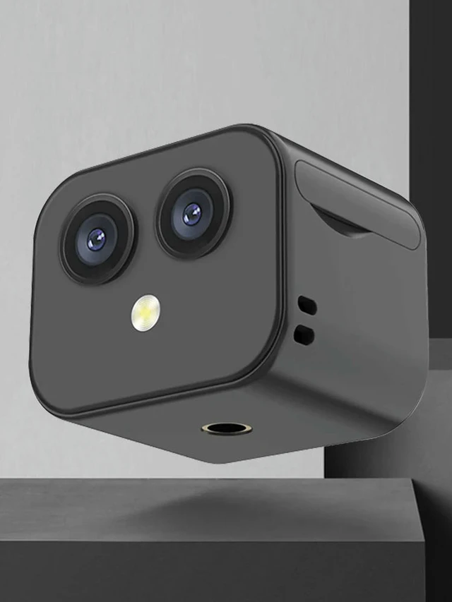 Alt view image 3 of 3 - Surveillance Camera 4K HD Monitor Cam Night Vision Monitoring Camera USB Rechargeable Remote Viewing for Indoor Outdoor
